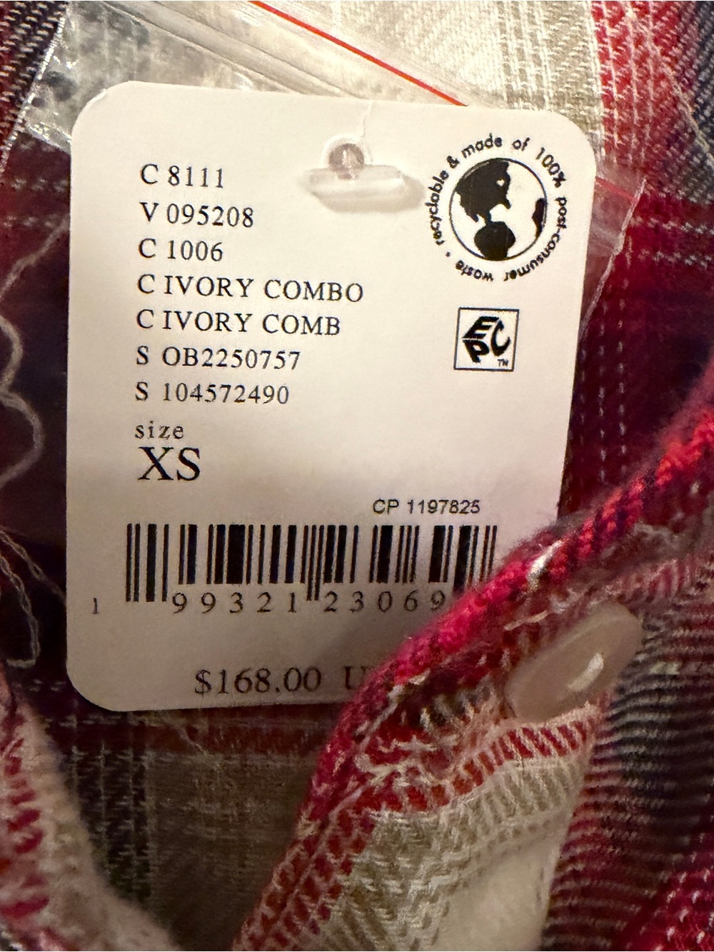 NWT Free People We the Free Georgia plaid embroidered button down XS reg $168 - Picture 6 of 8
